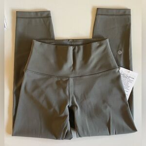Lululemon size 6 army green Wunder Train High-Rise Crop 23"